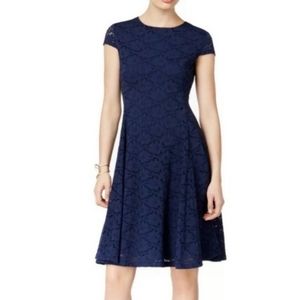 Alfani navy blue lace dress size 14